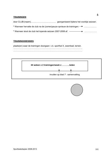 sportbeleidsplan 2008-2013 - Gemeente Maasmechelen