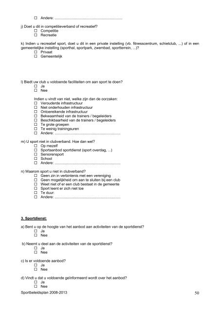 sportbeleidsplan 2008-2013 - Gemeente Maasmechelen