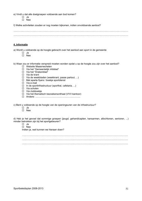 sportbeleidsplan 2008-2013 - Gemeente Maasmechelen