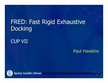 FRED: Fast Rigid Exhaustive Docking