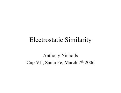 Electrostatic Similarity