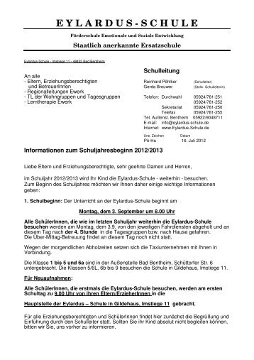 Informationen 2012-2013 - Eylardus-Schule