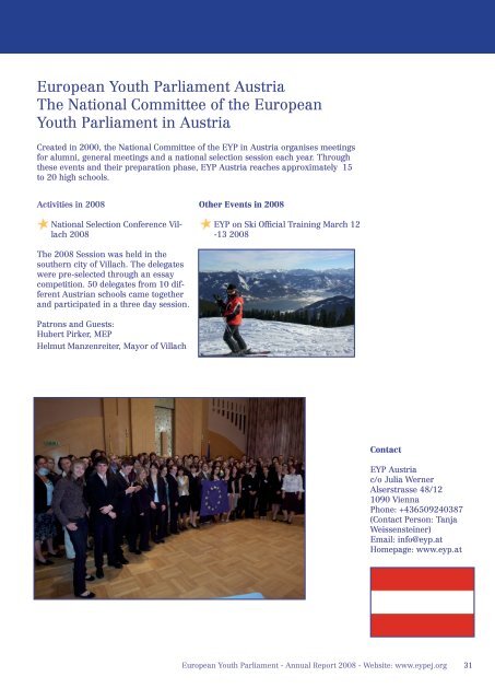 Annual Report 2008 - European Youth Parliament