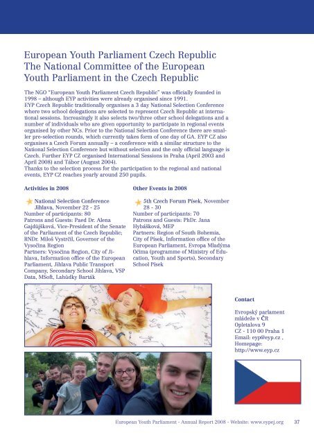 Annual Report 2008 - European Youth Parliament