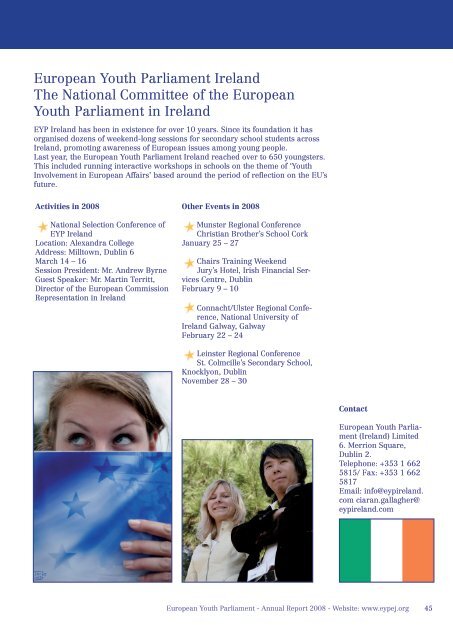 Annual Report 2008 - European Youth Parliament