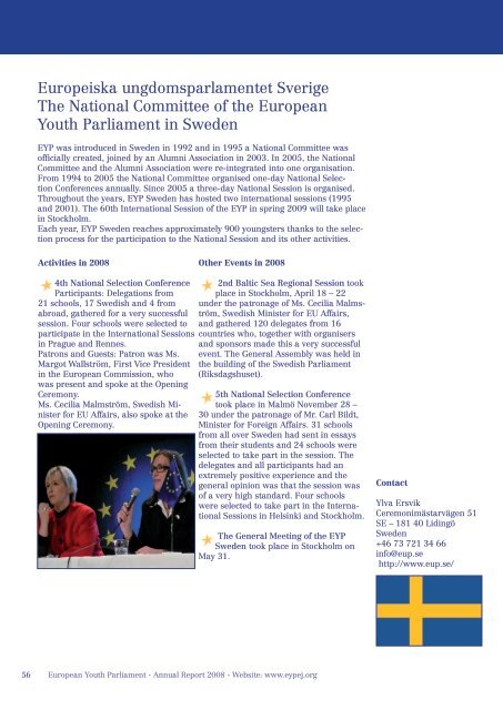 Annual Report 2008 - European Youth Parliament