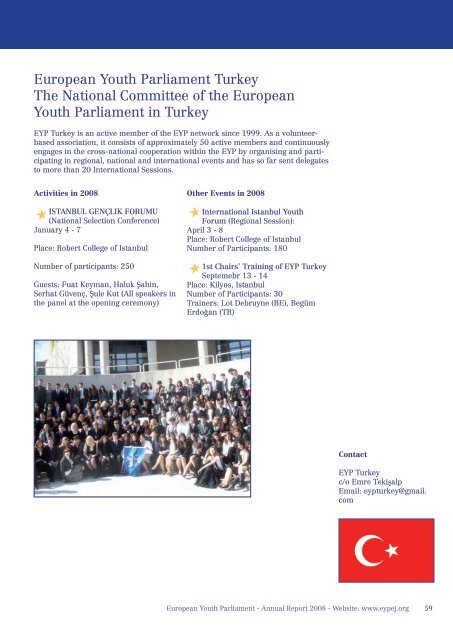 Annual Report 2008 - European Youth Parliament