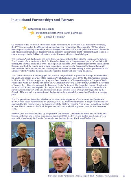 Annual Report 2008 - European Youth Parliament