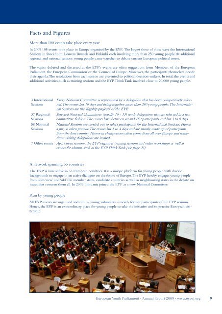 Annual Report 2009 - European Youth Parliament