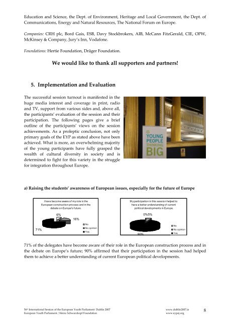 Official Report Dublin With Media2.6.08 - European Youth Parliament