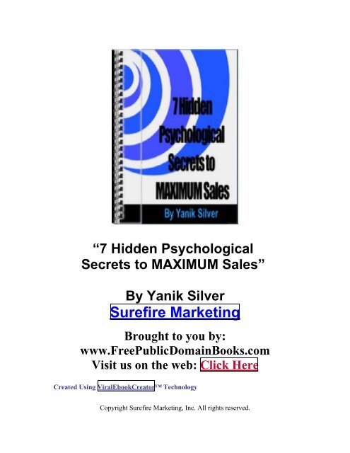 7 Hidden Psychological Secrets to Maximum Sales