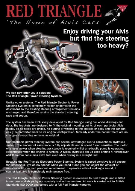 Enjoy driving your Alvis but find the steering too heavy? - EZ Power ...