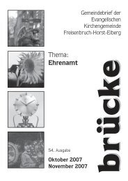 Februar März 2007 - Evangelische Kirchengemeinde Freisenbruch ...