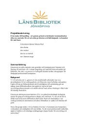 Projektbeskrivning - Länsbibliotek Jönköping