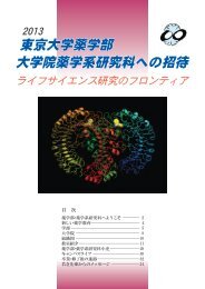 Url 東京大学 大学院薬学系研究科 薬学部