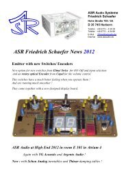 ASR Friedrich Schaefer News 2012 Emitter with new Switches