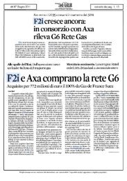 F2i e Axa comprano la rete G6 - F2i SGR