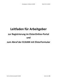 Leitfaden zur Registrierung und zum Abruf der ELStAM - Finanzamt