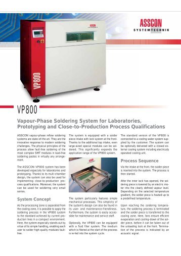 VP800 product sheet - ASSCON Systemtechnik