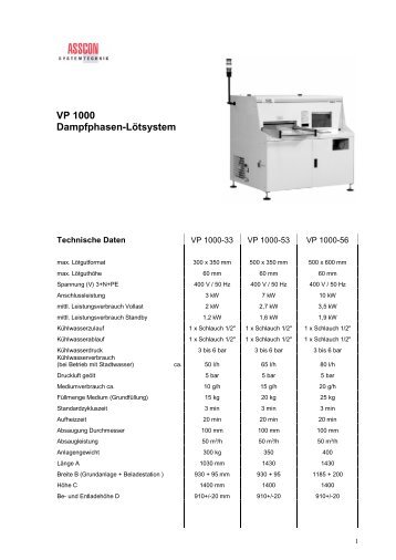 VP 1000 Dampfphasen-Lötsystem