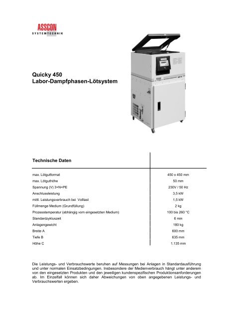 Quicky 450 Labor-Dampfphasen-Lötsystem
