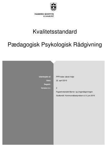 Kvalitetsstandard Pædagogisk Psykologisk Rådgivning - Faaborg ...
