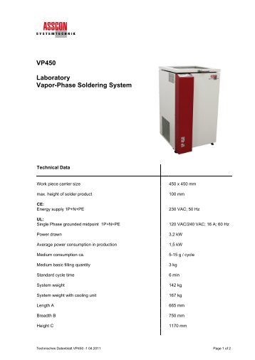 VP450 Laboratory Vapor-Phase Soldering System