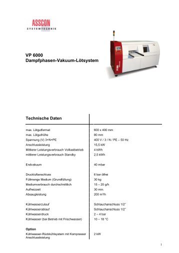 VP 6000 Dampfphasen-Vakuum-Lötsystem