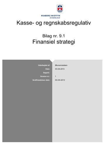 Kasse- og regnskabsregulativ - Faaborg-Midtfyn kommune