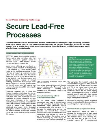 Vapor Phase Soldering Technology - ASSCON Systemtechnik