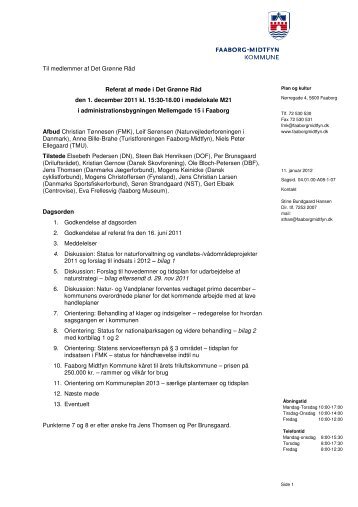 Referat fra den 1. december 2011 - Faaborg-Midtfyn kommune