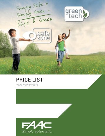 Download NEW Product Catalog & Price List 2013 - FAAC USA