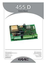 455 D Control Board - FAAC USA