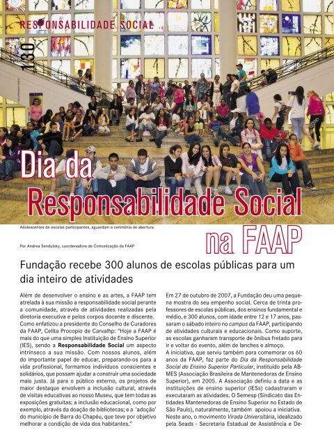 Dia da Responsabilidade Social na FAAP - Revista Qualimetria