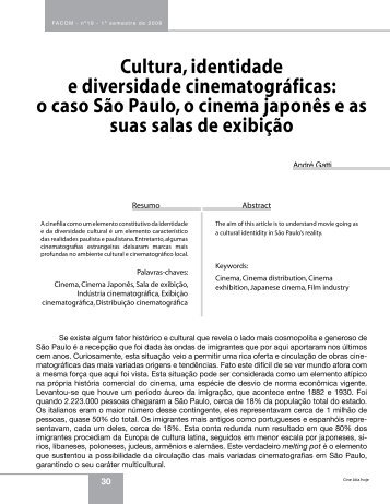 Cultura, identidade e diversidade cinematográficas: o caso ... - Faap