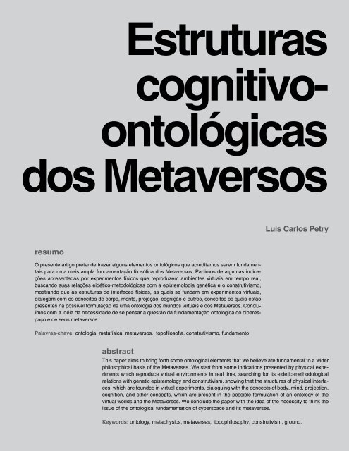 abstract resumo Luís Carlos Petry - Faap