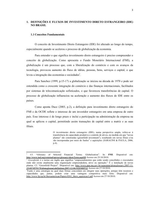 Investimento Direto Estrangeiro no Setor Bancário Brasileiro - Faap