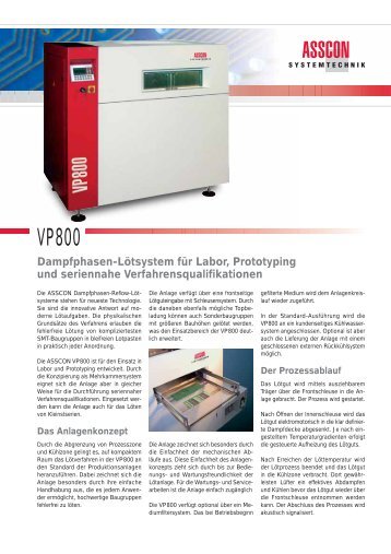 Dampfphasen-Lötsystem für Labor, Prototyping und seriennahe ...