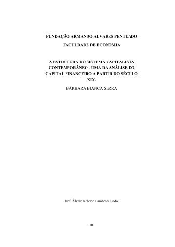 A Estrutura do Sistema Capitalista Contemporâneo - Faap