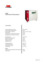 VP800 technical data