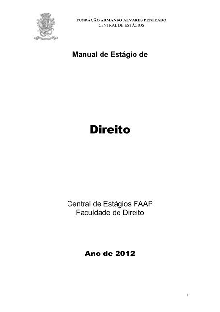 Manual de Estágio - Faap