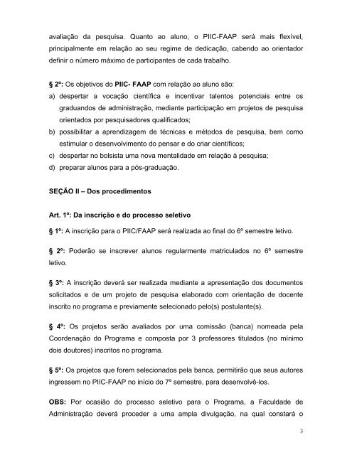 fundação armando alvares penteado regulamento do ... - Faap