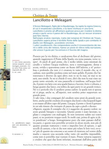 Chrétien de Troyes, Lancillotto e Meleagant - Fabbri Editori