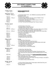 2013 isanti county fair 4-h schedule - University of Minnesota ...