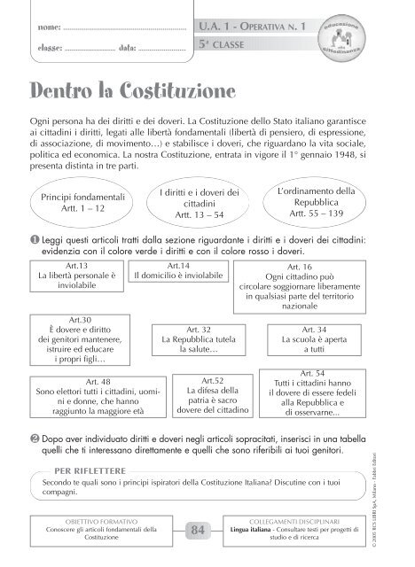 Educazione Alla Cittadinanza Fabbri Editori