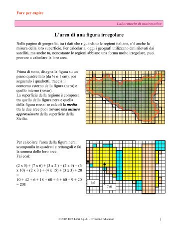 L'area di una figura irregolare