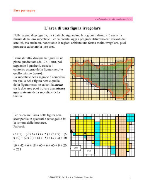 L'area di una figura irregolare