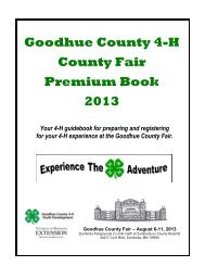 Goodhue County 4-H County Fair Premium Book 2013