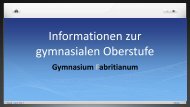 Infoabend Jgst. 9 - Informationen zur gymnasialen Oberstufe