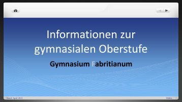 Infoabend Jgst. 9 - Informationen zur gymnasialen Oberstufe